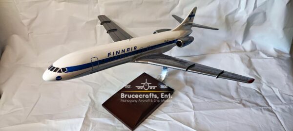 Sud Aviation Super Caravelle Finnair Aircraft with detailed craftsmanship.